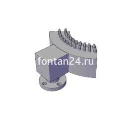 Фонтанная насадка Foamy Column Jet Quarter, R=0,23 м, DN50, 23x6 мм, нерж. сталь Фонтанная насадка Foamy Column Jet Quarter, R=0,23 м, DN50, 23x6 мм, нерж. сталь
