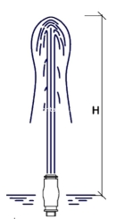 Фонтанная насадка Пенный столб 1", 32 мм, нержавеющая сталь